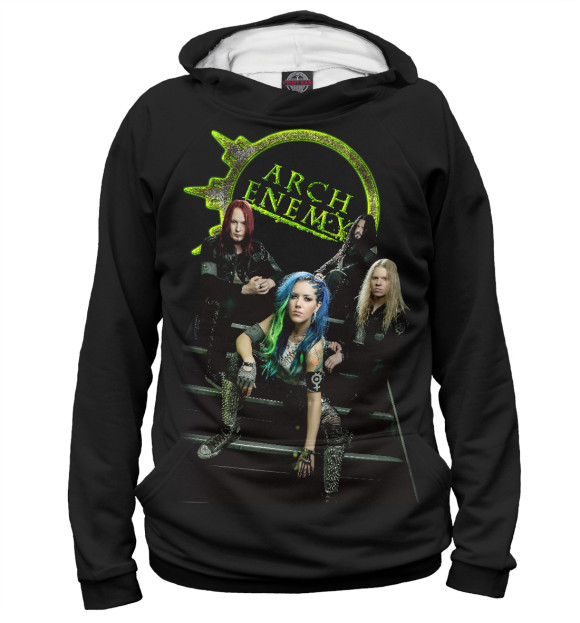 Женское худи с изображением Arch Enemy цвета Белый
