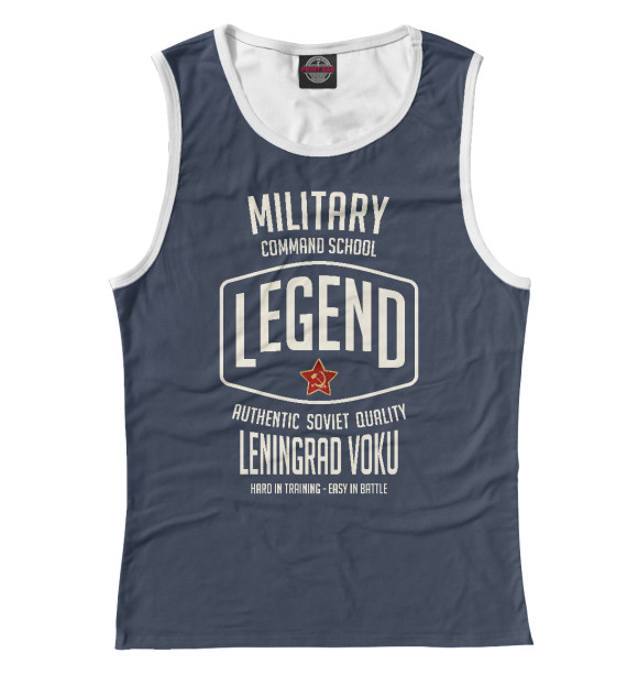 Женская майка с изображением Ленинградское ВОКУ цвета Белый