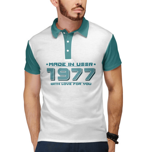 

Поло Print Bar, Белый, Made in USSR 1977