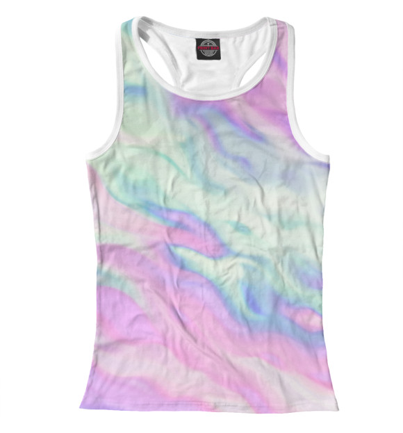 Женская майка-борцовка с изображением Розовая акварель цвета Белый