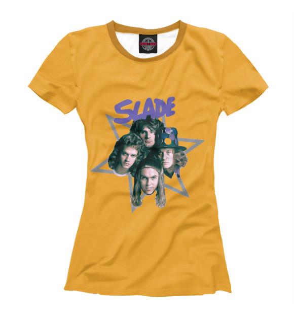 Женская футболка с изображением Slade цвета Белый