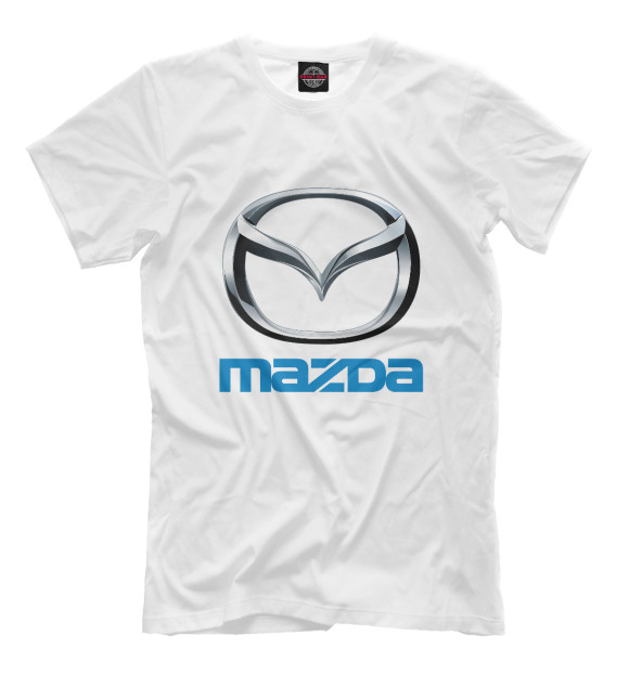 Мужская футболка с изображением Mazda цвета Белый