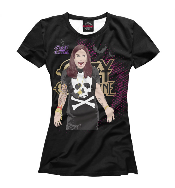 Женская футболка с изображением Ozzy Osbourne цвета Белый