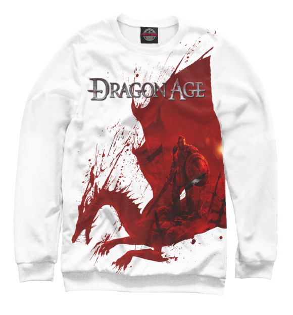 Свитшот для мальчиков с изображением Dragon Age цвета Белый