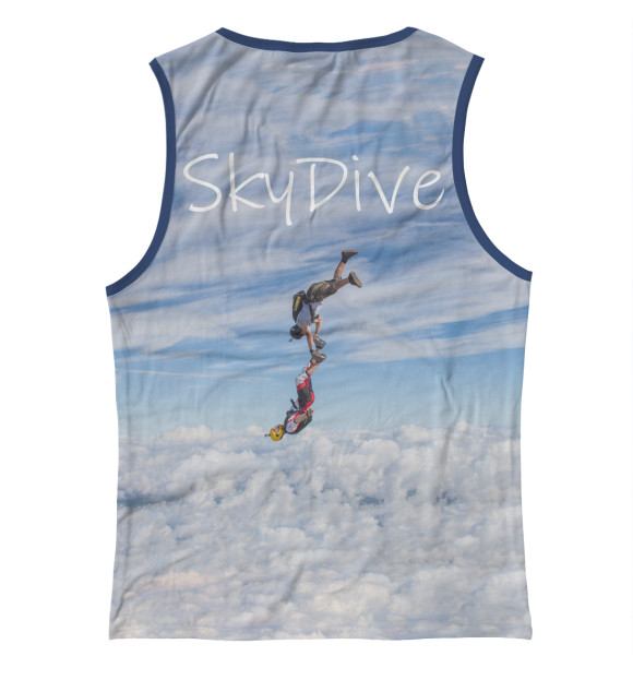 Майка для девочки с изображением SkyDive цвета Белый
