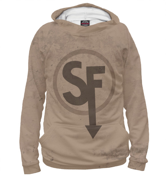 Мужское худи с изображением Sally Face - Ларри цвета Белый