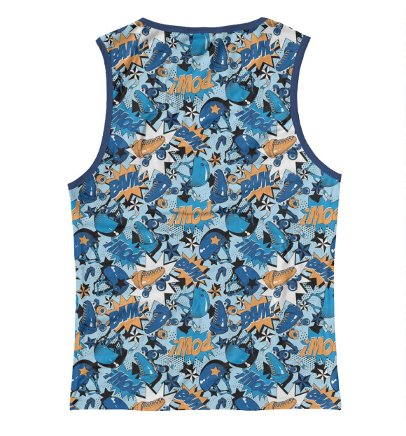 Майка для девочки с изображением Ролики цвета Белый