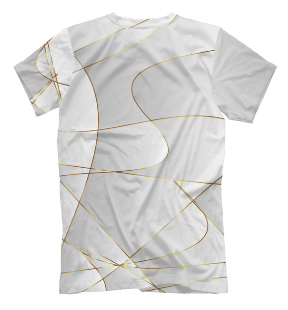 Мужская футболка с изображением Golden thread цвета Белый