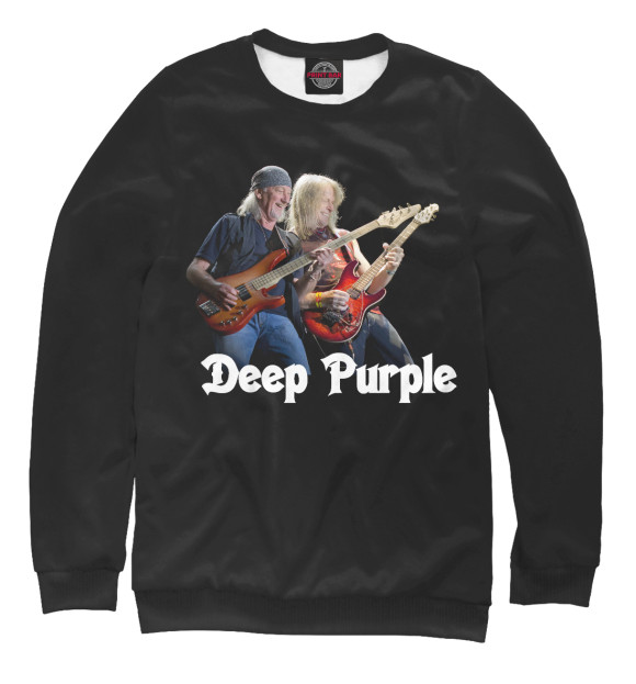 Мужской свитшот с изображением Deep Purple цвета Белый