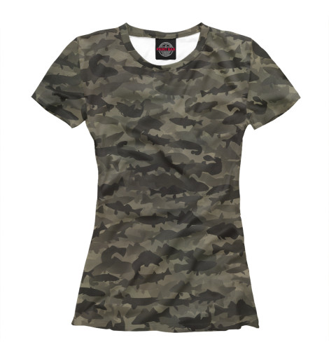 

Футболки Print Bar, Белый, Камуфляж рыбака