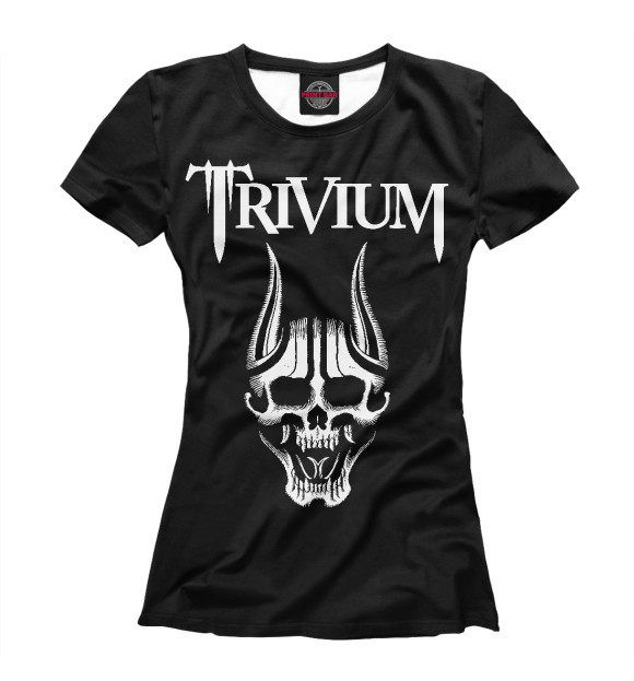 Женская футболка с изображением Trivium цвета Белый
