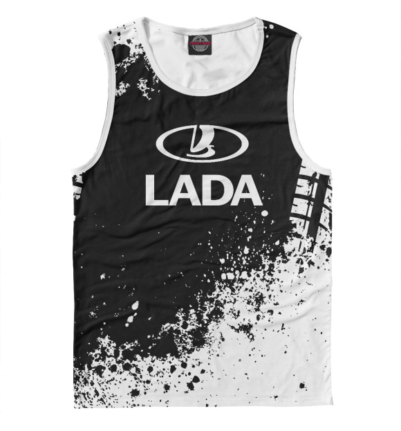 Майка для мальчика с изображением Lada цвета Белый