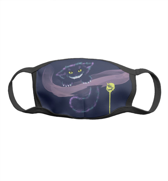 Маска тканевая с изображением Чёширский цвета Белый