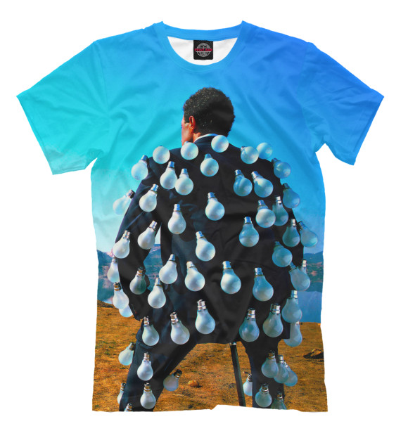 Мужская футболка с изображением Delicate sound of thunder цвета Грязно-голубой