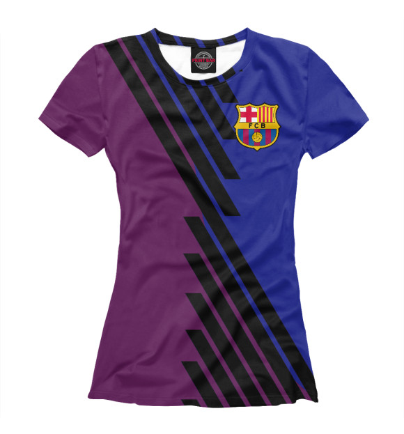 Футболка для девочек с изображением Барселона цвета Белый