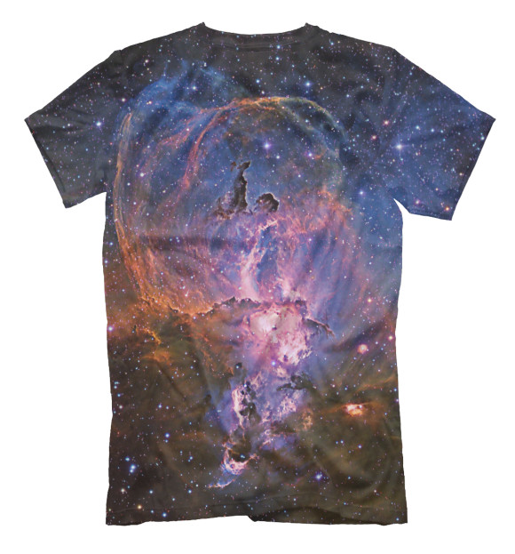 Мужская футболка с изображением Statue of Liberty nebula / Туманность Статуя Свободы (NGC 3576) цвета Белый