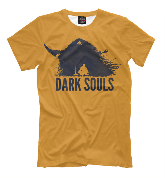 Мужская футболка с изображением Dark Souls цвета Темно-бежевый
