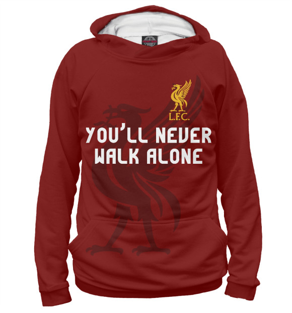 Худи для мальчика с изображением You'll Never Walk Alone цвета Белый