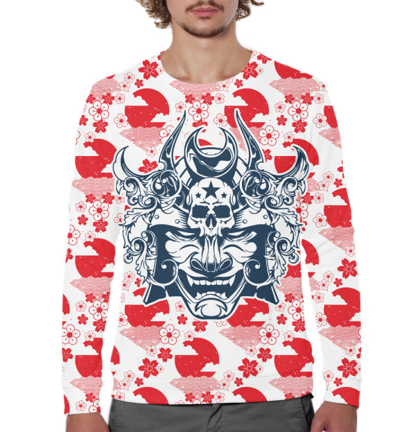 Мужской свитшот с изображением Япония цвета Белый