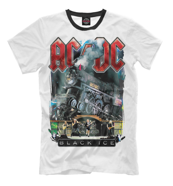 Футболка для мальчиков с изображением AC/DC цвета Молочно-белый