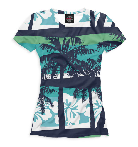 

Футболки Print Bar, Белый, Пальмы