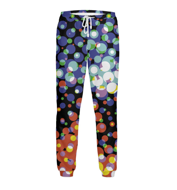 Мужские спортивные штаны с изображением Color pattern цвета Белый
