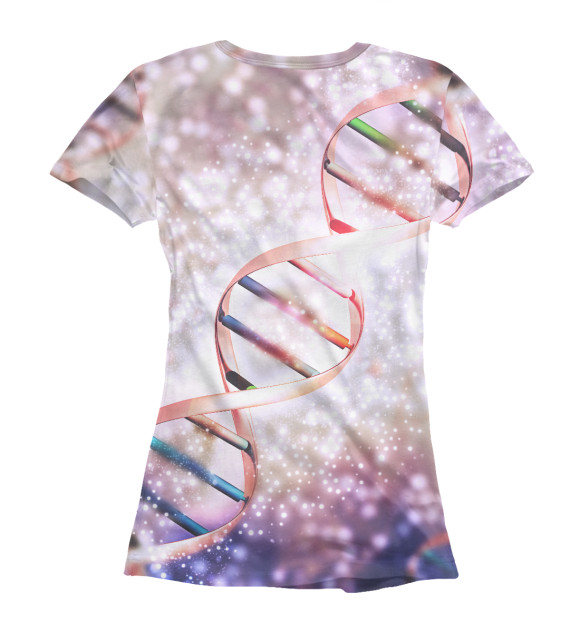 Женская футболка с изображением ДНК цвета Белый