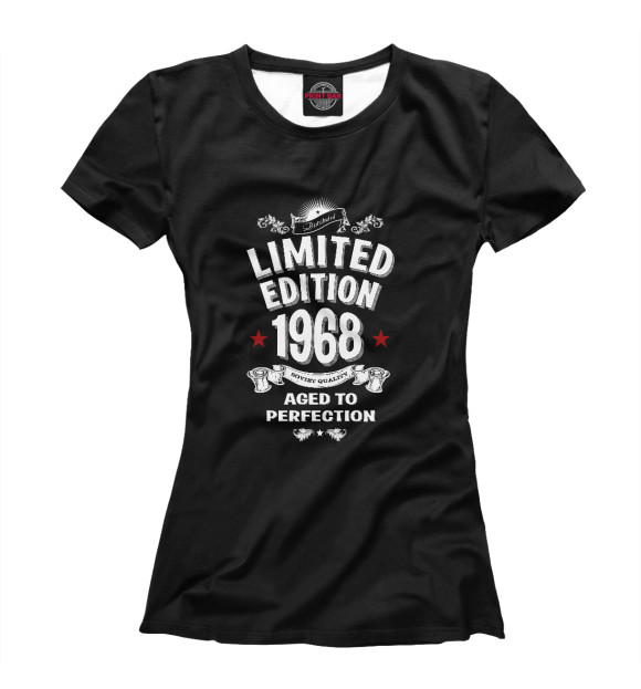 Женская футболка с изображением Превосходный возраст-1968 цвета Белый
