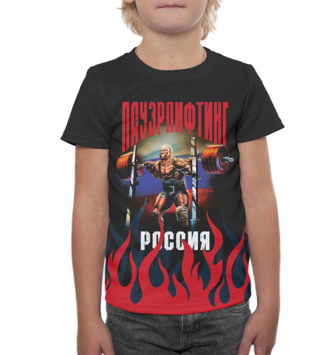 

Футболки Print Bar, Черный, Пауэрлифтинг