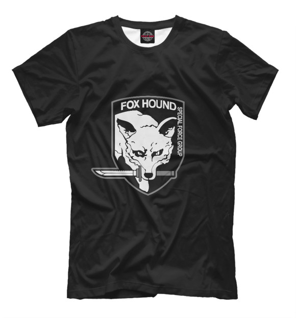 Мужская футболка с изображением Foxhound цвета Белый