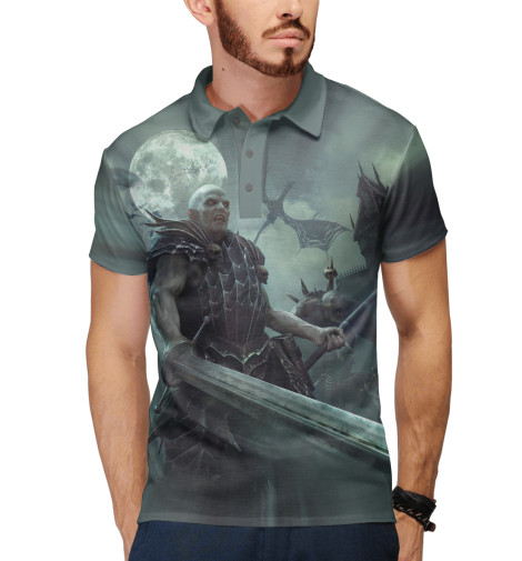 

Поло Print Bar, Белый, Warhammer. Вампир