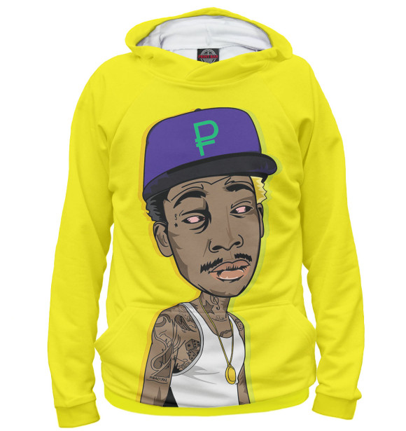 Женское худи с изображением Wiz Khalifa цвета Белый