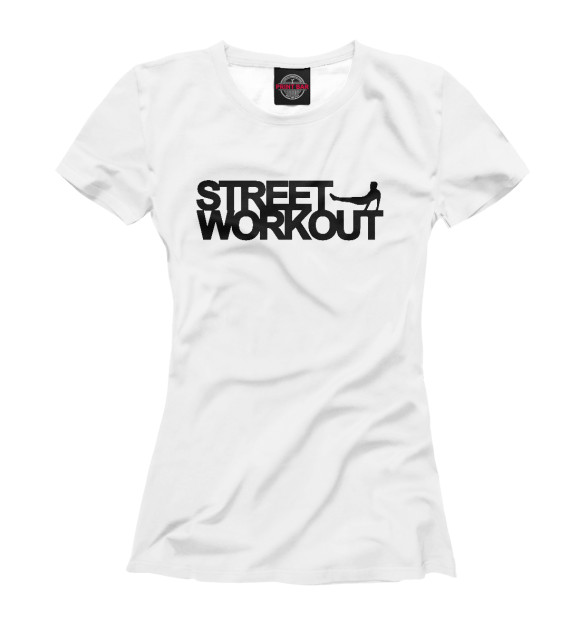 Футболка для девочек с изображением Street WorkOut цвета Белый