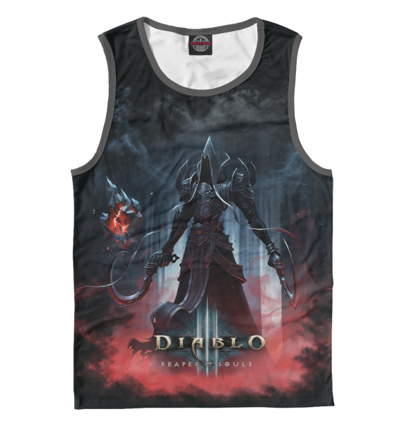 Майка для мальчика с изображением Diablo III цвета Белый