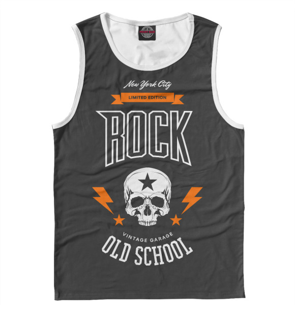 Майка для мальчика с изображением Rock Music цвета Белый