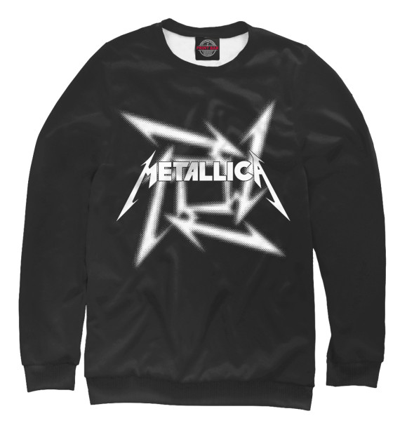 Мужской свитшот с изображением Metallica цвета Белый