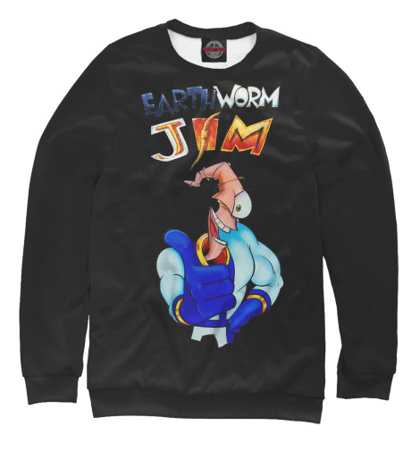

Свитшоты Print Bar, Белый, Earth Worm Jim Black