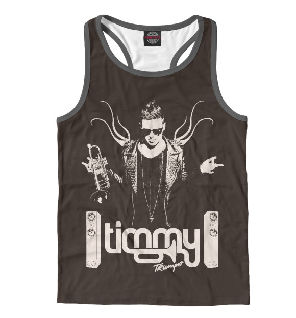 Мужская майка-борцовка с изображением Timmy Trumpet цвета Белый