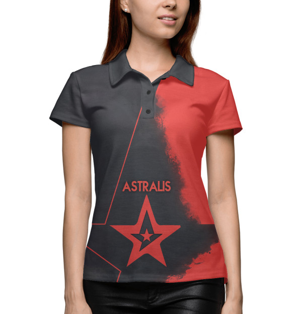 Женское поло с изображением Astralis цвета Белый