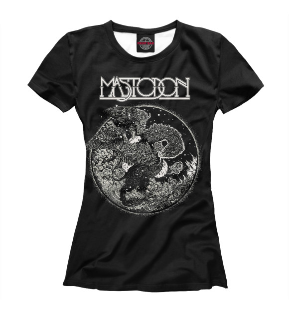 Женская футболка с изображением Mastodon цвета Белый