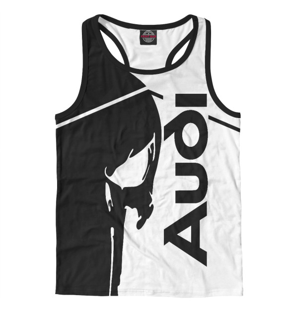 Мужская майка-борцовка с изображением Audi цвета Белый