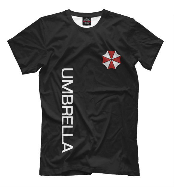 Мужская футболка с изображением Umbrella цвета Белый
