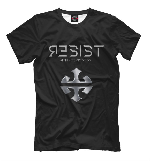 Мужская футболка с изображением Within Tamptation Resist цвета Черный