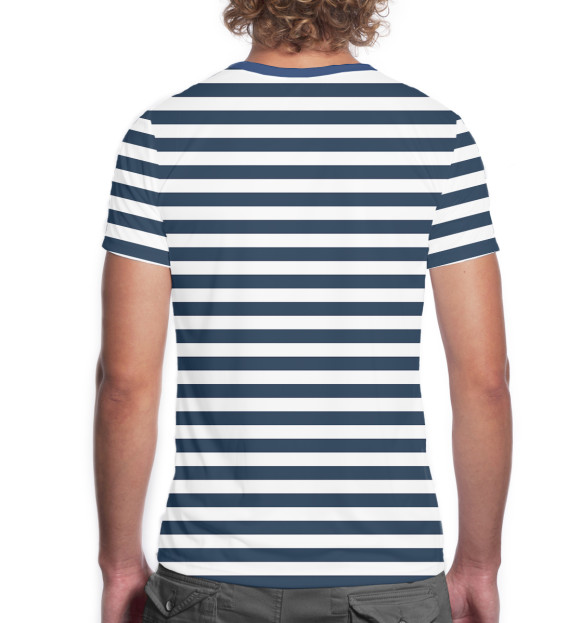 Мужская футболка с изображением Тельняшка цвета Белый