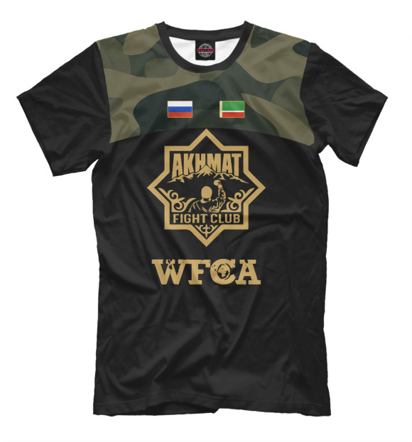 Футболка для мальчиков с изображением Akhmat WFCA цвета Черный
