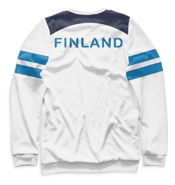 Мужской свитшот с изображением Сборная Финляндии цвета Белый