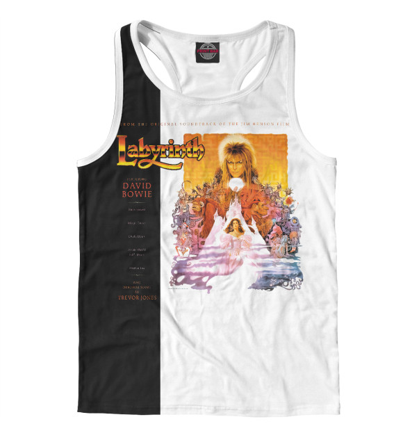 Мужская майка-борцовка с изображением David Bowie цвета Белый