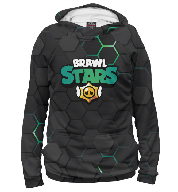 Женское худи с изображением Brawl Stars цвета Белый