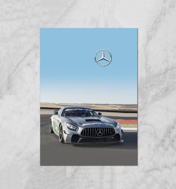 Плакат с изображением AMG цвета Белый