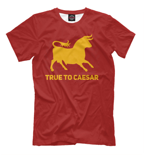 Мужская футболка с изображением True To Caesar - Legion [Fallout: New Vegas] цвета Темно-бордовый